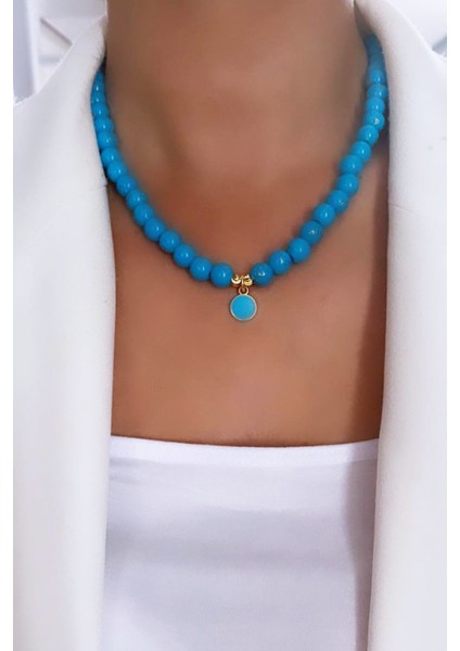 Sedef Uçlu Dorika Detay Kolye