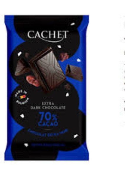 Extra Dark Chocolate 70% Cacao 300G – Belçika Bitter Çikolata Tablet (Yoğun Kakao)
