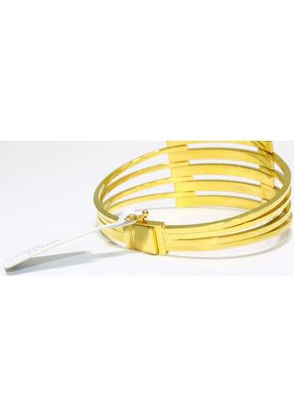 14 Ayar Altın 5 Sıralı Kaburga Kelepçe Bilezik 14.22 gr indirimleri