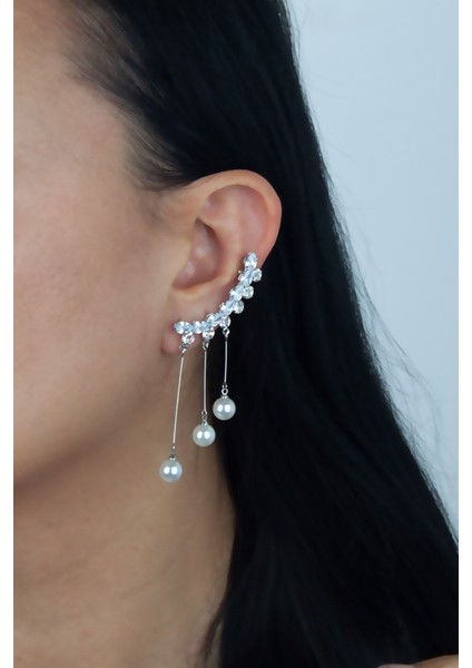 Inci Sallantılı Kıkırdak Küpe