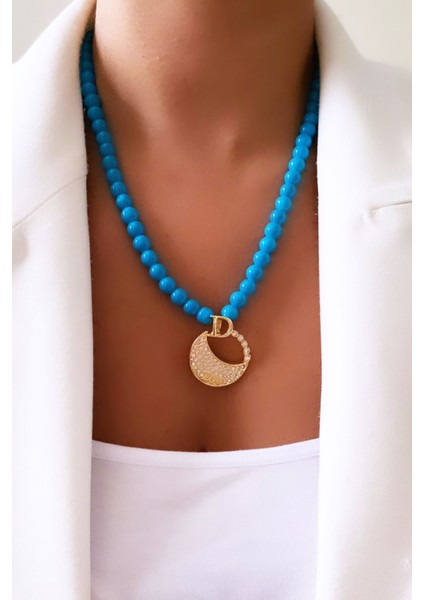 Tasarım Mavi Kolye