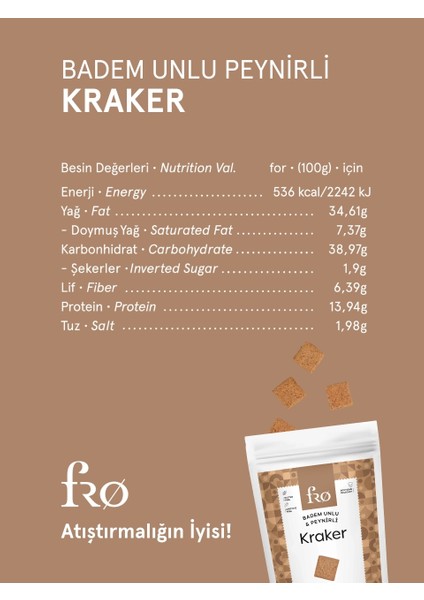 5'li Badem Unlu Peynirli Kraker Glutensiz Doyurucu Sağlıklı Katkısız Atıştırmalık fırsatları