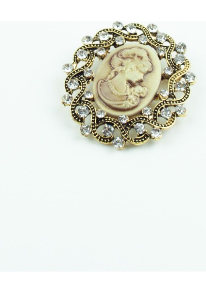 Kadın Figürlü Broş