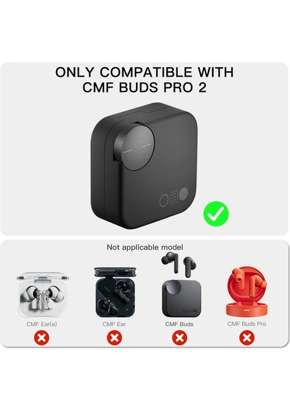 Caseonn Nothing Cmf Buds 2 Plus Kılıf Güvenli Kilitli Koruma Kılıfı Şeffaf fiyatları