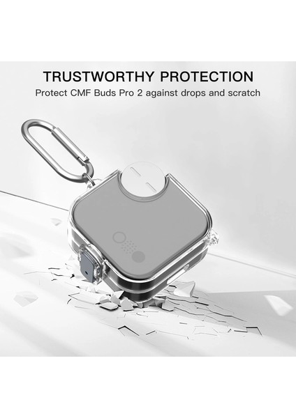 Caseonn Nothing Cmf Buds 2 Kılıf Güvenli Kilitli Koruma Kılıfı Şeffaf modelleri