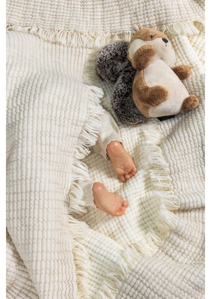 Rubby Müslin Battaniye Bebek (100X120 Cm) Vizon