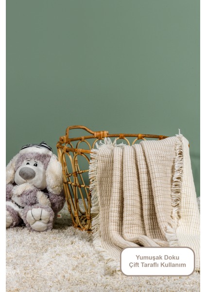 Rubby Müslin Battaniye Bebek (100X120 Cm) Vizon fiyatları