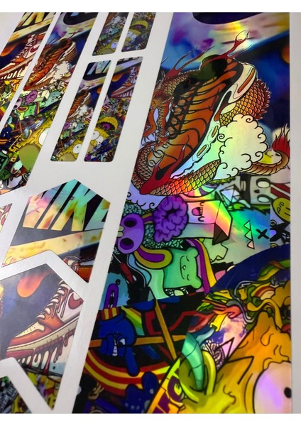 Sponsored Bomb Bisiklet Sticker Seti 12 Parça – Renkli Maşa Kadro Etiketi Hologram fiyatları