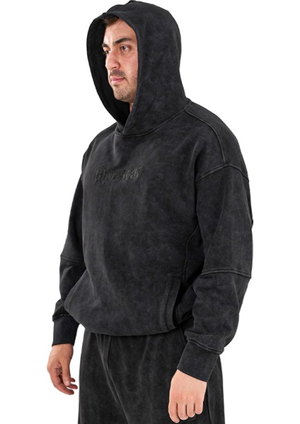Kingsize Darksteel Antik Yıkamalı Oversize Sweatshirt Siyah fiyatları