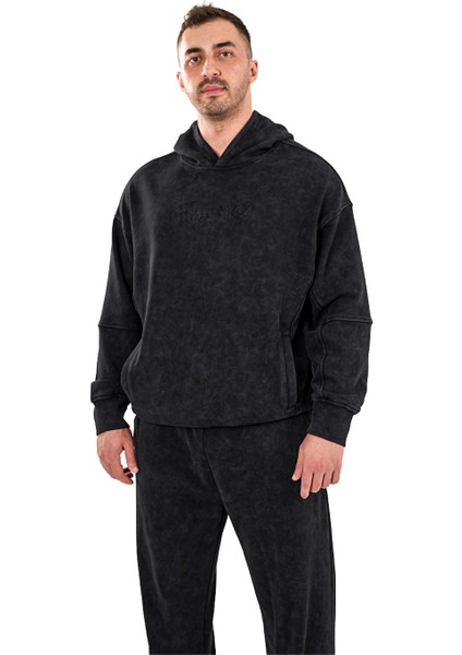 Kingsize Darksteel Antik Yıkamalı Oversize Sweatshirt Siyah fırsatları