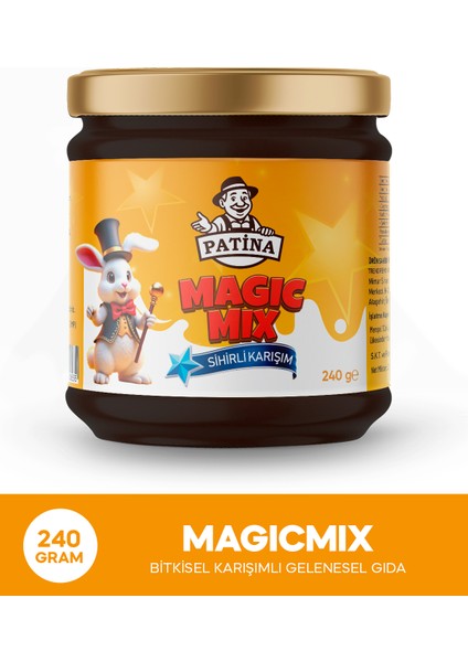 Magicmix Kakaolu & Karadut Pekmezli Bitkisel Karışımlı Geleneksel Gıda 240 Gram