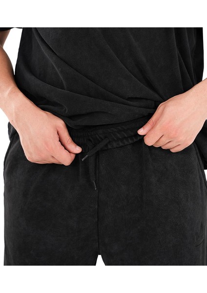 Kingsize Darksteel Antik Yıkamalı Eşofman Altı Siyah