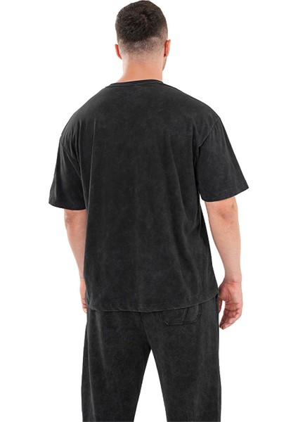 Kingsize Darksteel Antik Yıkamalı Oversize T-Shirt Siyah fiyatları