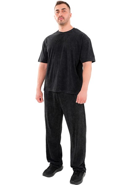 Kingsize Darksteel Antik Yıkamalı Oversize T-Shirt Siyah modelleri