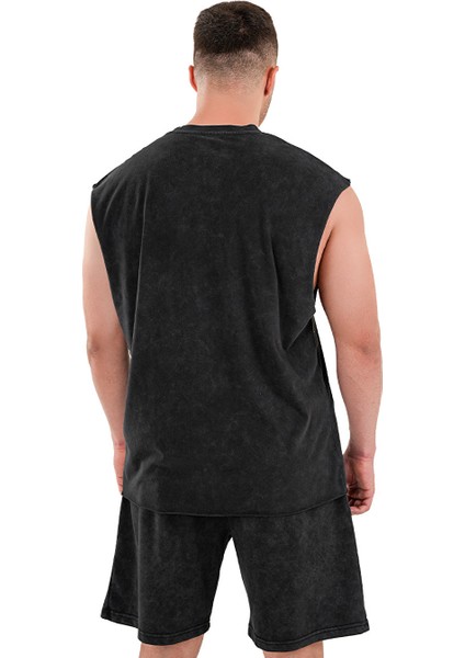Kingsize Darksteel Antik Yıkamalı Kolsuz T-Shirt Siyah fiyatları