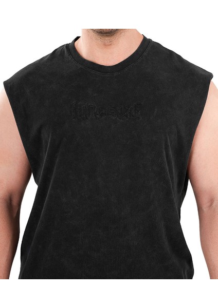 Kingsize Darksteel Antik Yıkamalı Kolsuz T-Shirt Siyah fırsatları