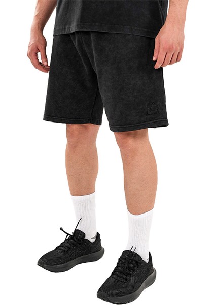 Kingsize Darksteel Antik Yıkamalı Şort Siyah