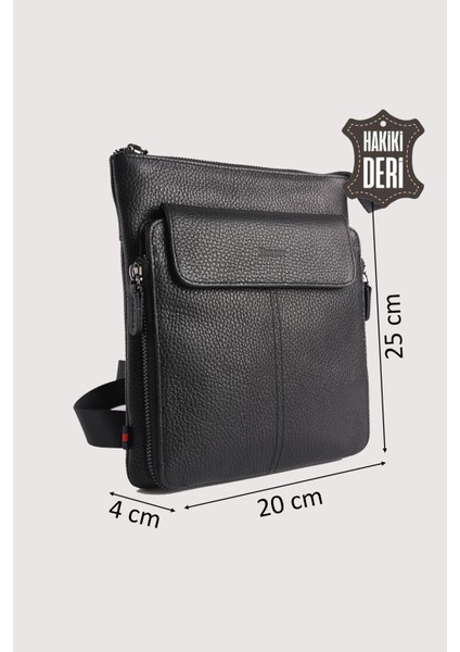 Hakiki Deri Erkek Postacı Çantası Siyah SMR9279 fiyatları