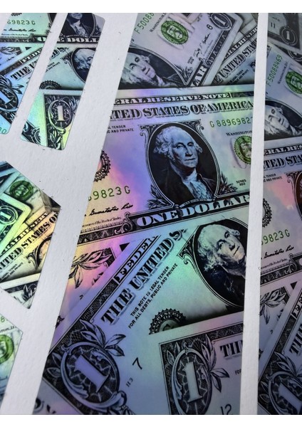 Hologram Dolar Desenli Bisiklet Kaplama Sticker – 27X6.5 cm Suya Dayanıklı Parlak Görsel Etiket modelleri