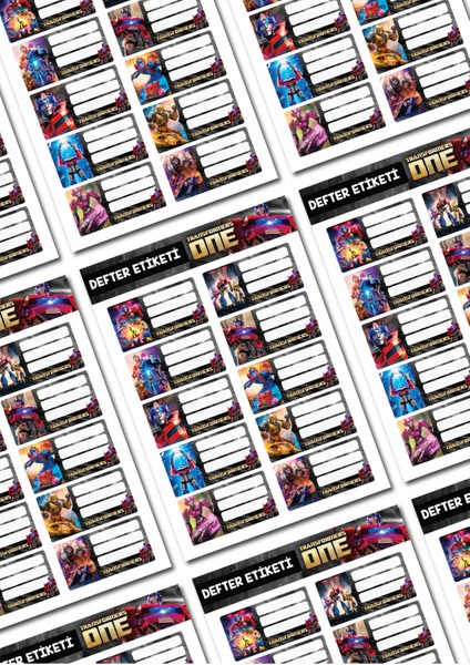 Transformers Defter Etiketi Sticker Seti – 10 Adet Okul ve Çıkartma, Optimus Prime ve Bumblebee fiyatları