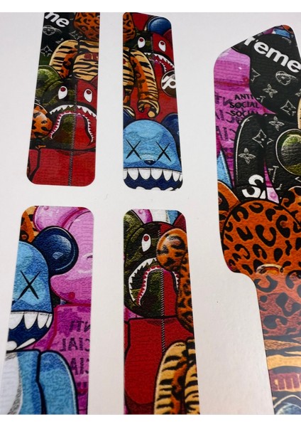 Fnaf Bisiklet Sticker Seti 9 Parça – Renkli Maşa Kadro Etiketi modelleri