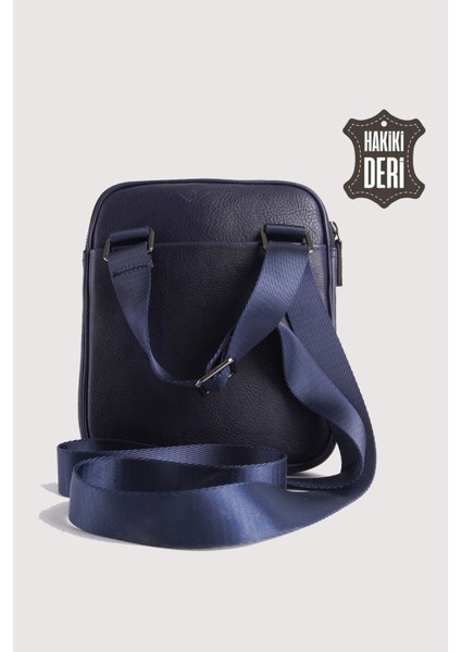 Hakiki Deri Erkek Postacı Çantası Lacivert SMR9250 modelleri