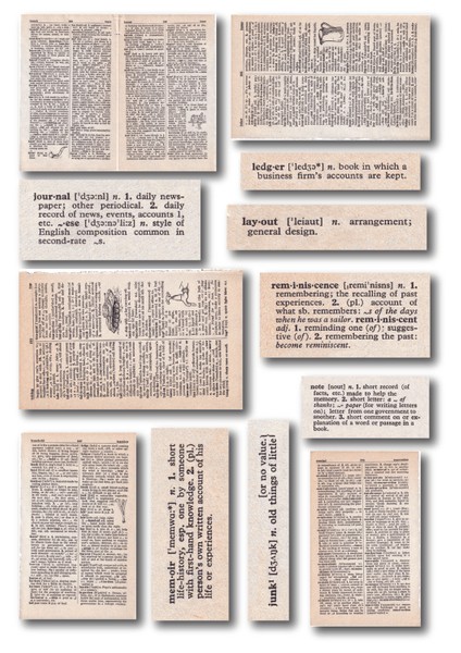 Nostaljik Ingilizce Sözlük Sticker Seti – 1950’LER Ephemera | Junk Journal 62 Parça (4 Sayfa A4) indirimleri
