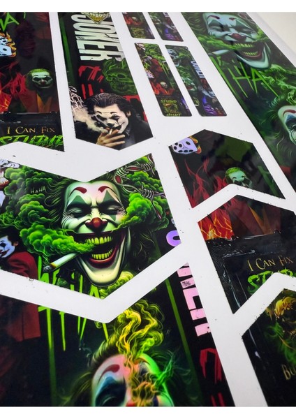 Joker Bisiklet Sticker Seti 12 Parça – Renkli Maşa Kadro Etiketi Hologram fiyatları