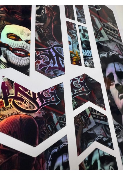 Gangsta Bisiklet Sticker Seti 12 Parça – Renkli Maşa Kadro Hologram Etiket fırsatları