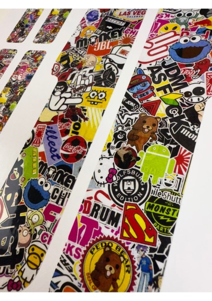 Sticker Bomb Bisiklet Sticker Seti 9 Parça – Renkli Maşa Kadro Etiketi fiyatları
