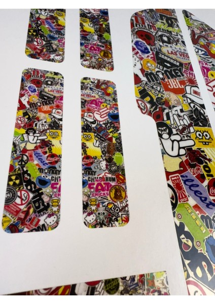 Sticker Bomb Bisiklet Sticker Seti 9 Parça – Renkli Maşa Kadro Etiketi fırsatları