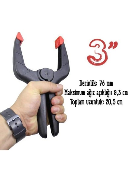 2 Adet Yaylı Kıskaç Klips Mandal Hobi Mini El Tip Işkence Aleti Seti 76 mm (3" Inç) indirimleri