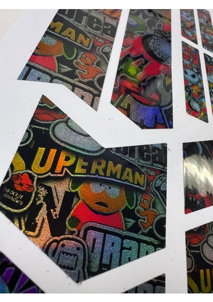Sticker Bomb Bisiklet Sticker Seti 12 Parça – Renkli Maşa Kadro Etiketi Hologram fırsatları