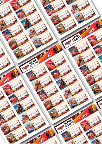 Cars Defter Etiketi – 10 Adet Arabalar Lightning Mcqueen Sticker Seti fiyatları