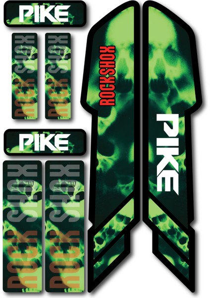 Rockshox Pike Sticker Seti – Bisiklet Çıkartma 8 Parça