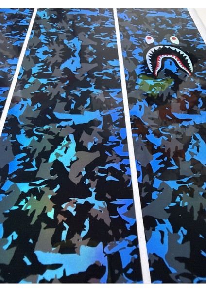 Bape Kamuflaj Bisiklet Sticker – 27X6.5 cm Suya Dayanıklı Görsel Kaplama Etiketi Hologram fiyatları