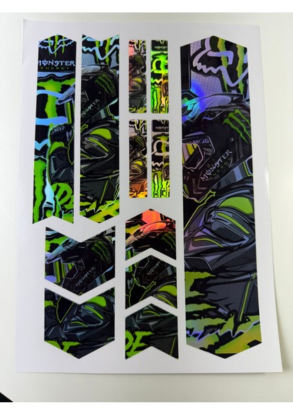 Bisiklet Sticker Seti 12 Parça – Renkli Maşa Kadro Etiketi Hologram