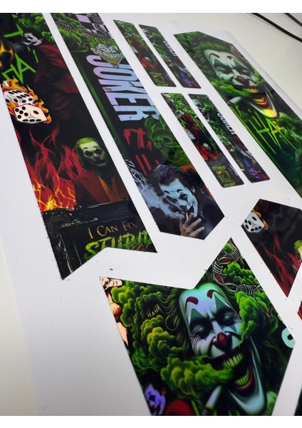 Joker Bisiklet Sticker Seti 12 Parça – Renkli Maşa Kadro Etiketi Hologram fırsatları