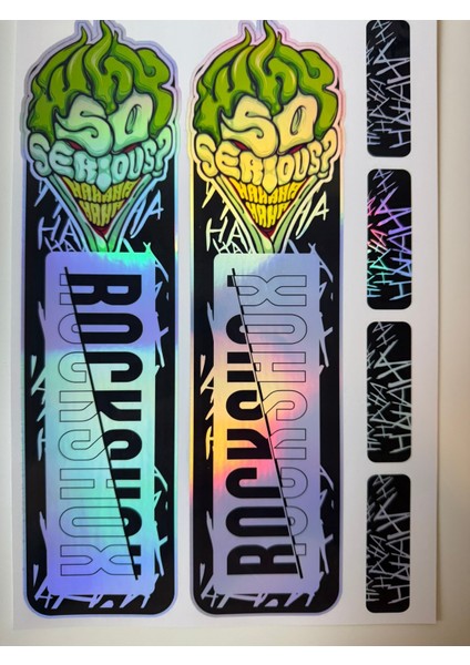 Why So Serious Maşa Sticker | Bisiklet Ön Çatal Stickerı | 6 Parça Etiket