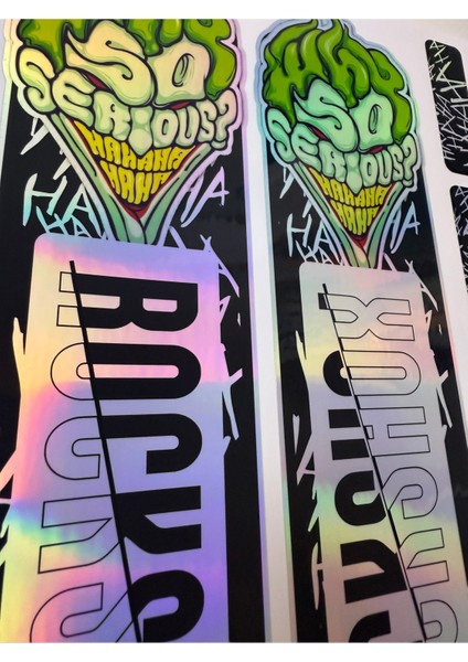 Why So Serious Maşa Sticker | Bisiklet Ön Çatal Stickerı | 6 Parça Etiket fiyatları