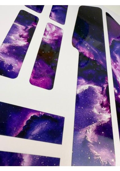 Galaxy Bisiklet Sticker Seti 9 Parça – Renkli Maşa Kadro Etiketi fırsatları