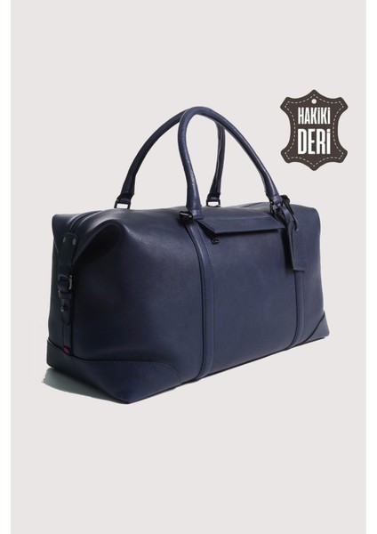 Hakiki Deri Erkek Valiz Çantası Lacivert SMR6788 fırsatları