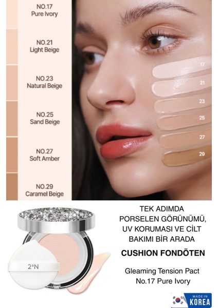 Kompakt Fondöten- Porselen Görünümü, Uv Korumalı, Gün Boyu Nemlendirici Etki No.17 Pure Ivory