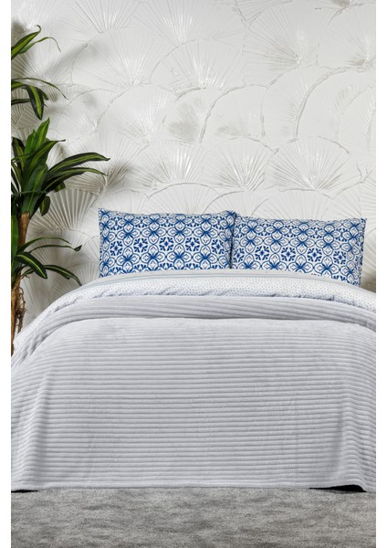 Anna Battaniye Çift Kişilik Wellsoft (180X220 Cm) Gri