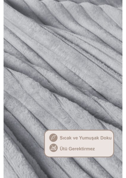 Anna Battaniye Çift Kişilik Wellsoft (180X220 Cm) Gri modelleri