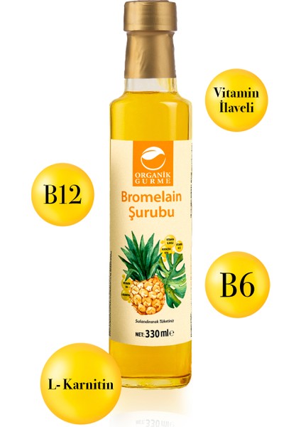 Bromelain Ananas Içeren Detox Şurubu 330 ml ( Vitamin Ilaveli )