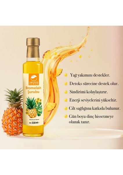 Bromelain Ananas Içeren Detox Şurubu 330 ml ( Vitamin Ilaveli ) fiyatları