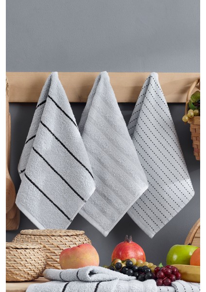 Sophia Mutfak Havlusu 6 Adet (45X30 Cm) Gri modelleri