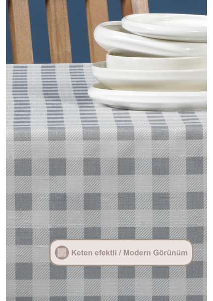 Ekose Masa Örtüsü Digital Baskılı (160X220 Cm) Gri modelleri