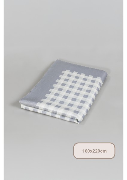 Ekose Masa Örtüsü Digital Baskılı (160X220 Cm) Gri fırsatları